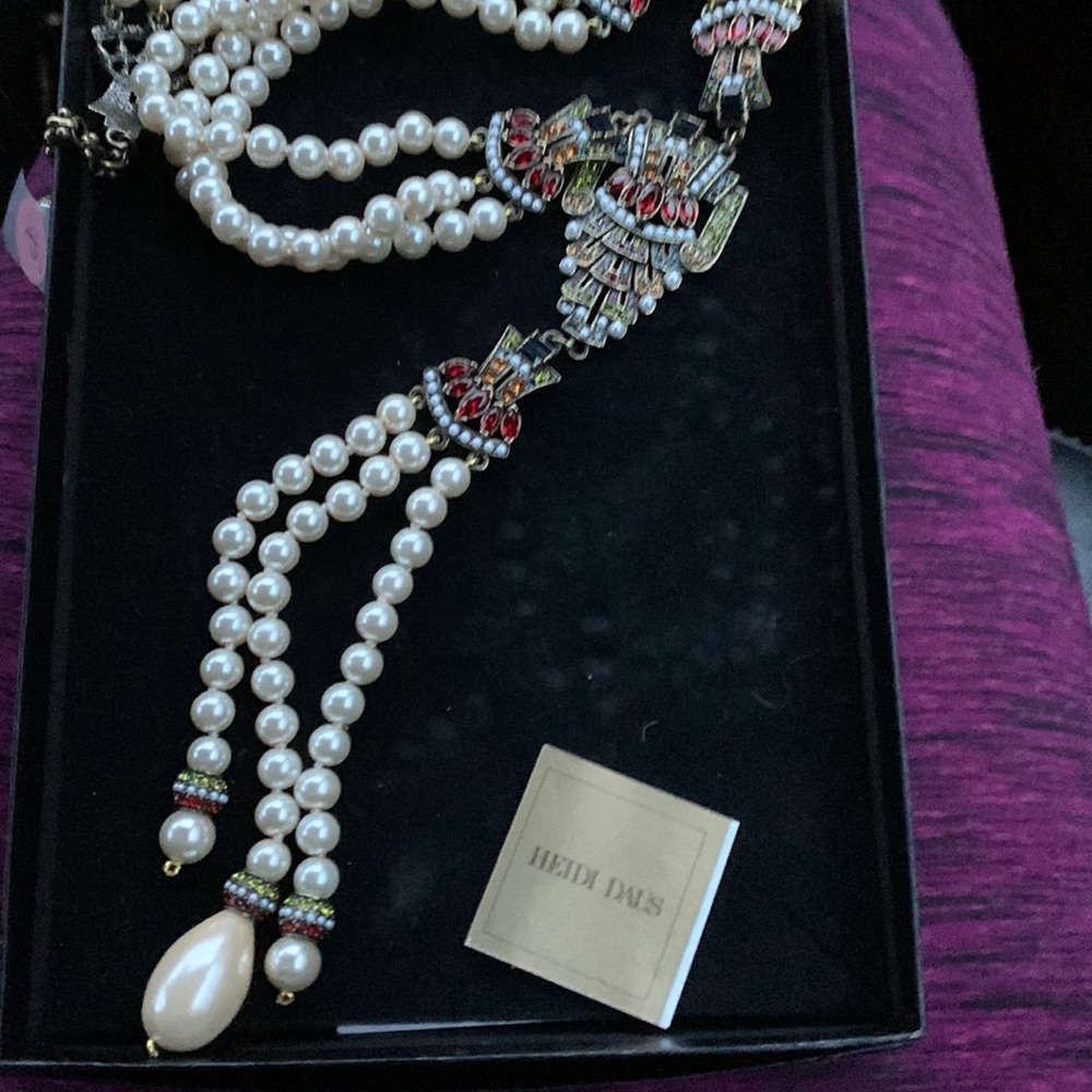 Heidi Daus Majestic Elegance cream Pearl multi strand necklace - show stopper! - Picture 15 of 17